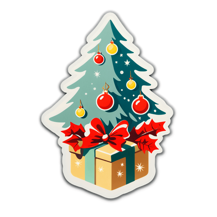 vintage christmas sticker