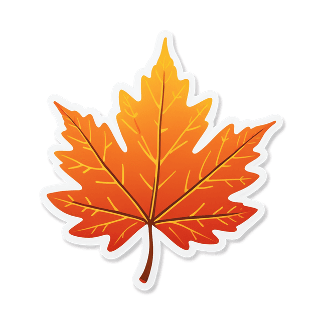 autumn leave cute  sticker