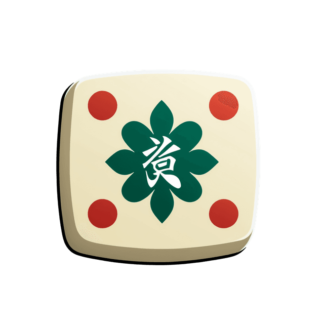 A mahjong tile sticker