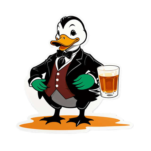 Amsterdam Duck Drinks Whiskey sticker